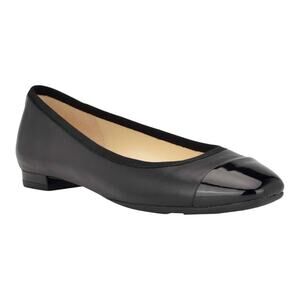 Nine West Women's Ollin 9X9 Slip On Square Toe Dress Flats Black Size 9 1/2